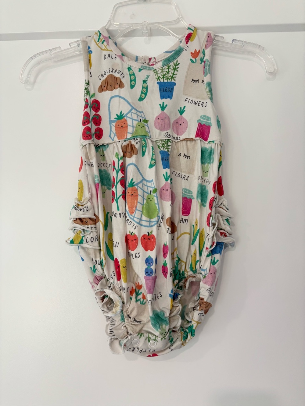 Little Sleepies Farmers Market Bubble Romper  
12/18 months